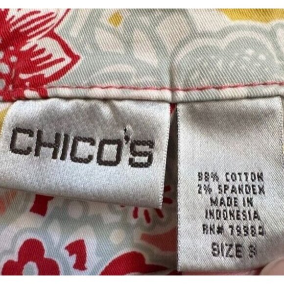 Chicos Womens Jacket Sz 3 XL Full Zip Ombre Boho Floral Lightwt BizCasual Pocket - Picture 6 of 14